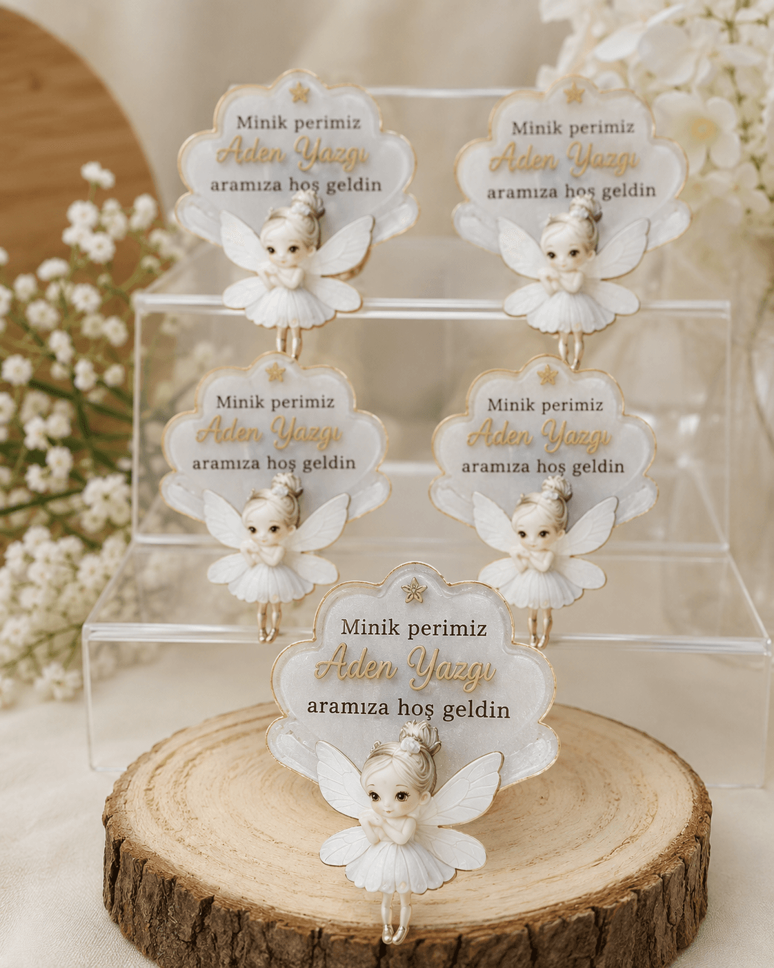 Kişiye Özel İstiridye Peri Bebek Magneti